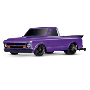 Traxxas Drag Slash 1/10 2WD RTR No Prep Truck w/1967 Chevrolet C10 Body (Purple) TQi 2.4GHz Radio & TSM